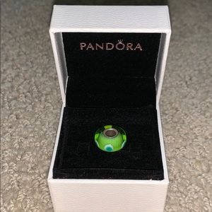 Pandora Jewelry - Pandora Green with Blue Dots Charm Pandora Jewelry - Pandora Green with Blue Dots Charm